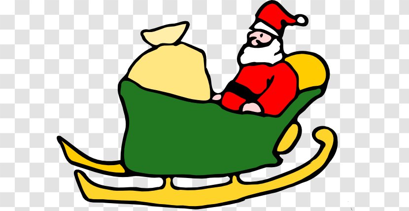 Santa Claus Sled Clip Art - And His Sleigh Pictures Transparent PNG