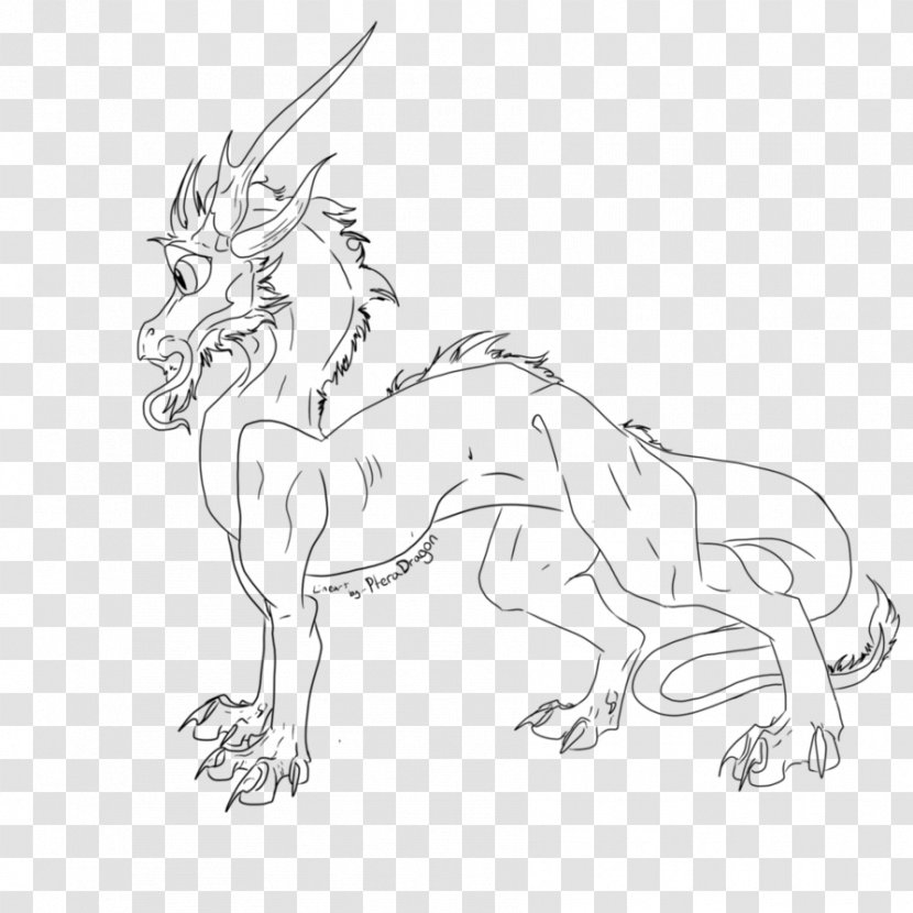 Line Art Drawing /m/02csf Wildlife Animal - Carnivores - Dragon Transparent PNG