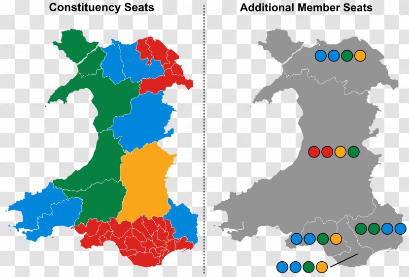 National Assembly For Wales Election, 2016 Welsh Local Elections, 2017 2021 2003 - Map Transparent PNG