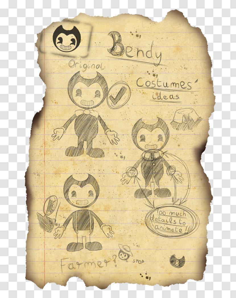 Bendy And The Ink Machine Drawing Fan Art Chapter Character - Carnivoran Transparent PNG