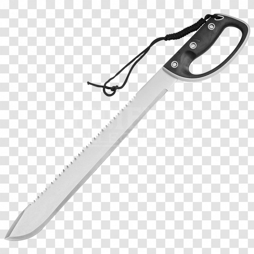Knife Machete Blade Saw Tang - Bowie Transparent PNG