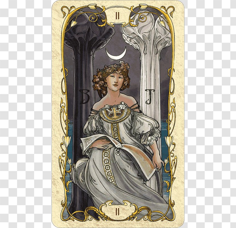 Tarot The High Priestess Playing Card Major Arcana Lo Scarabeo S.r.l. - Art Nouveau Transparent PNG