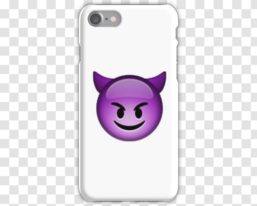 Emoji Devil Smile Sticker Emoticon - Face - Purple Transparent PNG