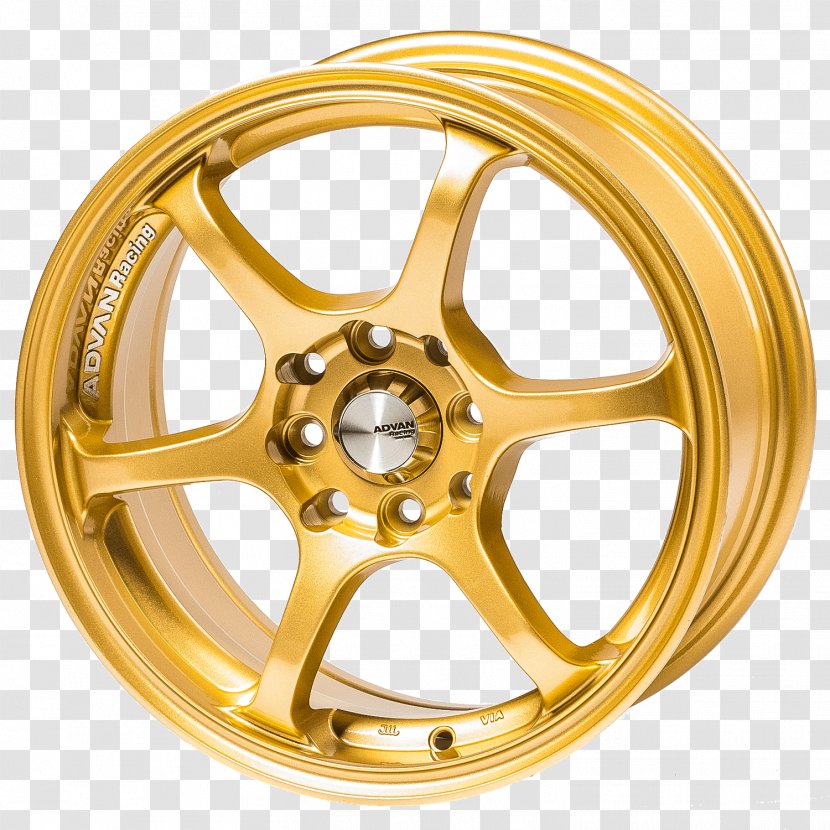 Alloy Wheel ADVAN Spoke Gold - Advan Transparent PNG