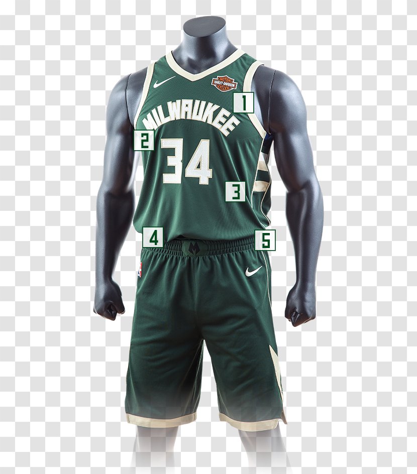 Jersey Milwaukee Bucks T-shirt ユニフォーム Uniform - T Shirt Transparent PNG