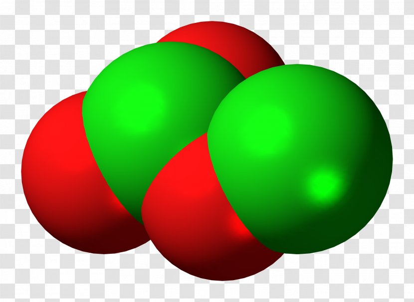 Dichlorine Trioxide - Green - Ball Transparent PNG