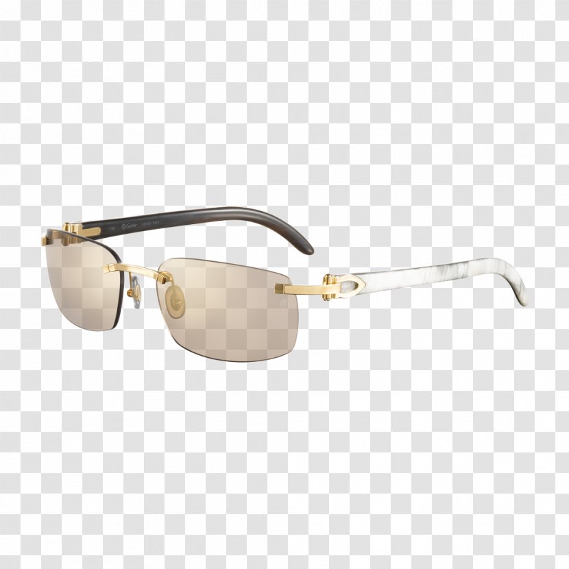 Cartier Santos Sunglasses White Eyewear - Beige - Contact Lenses Taobao Promotions Transparent PNG