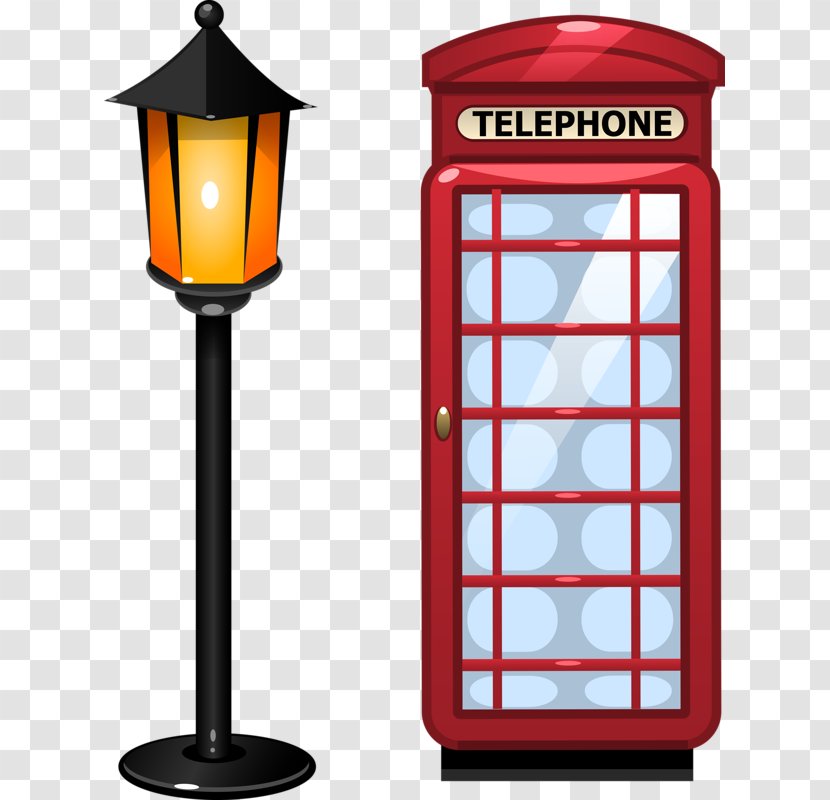 Big Ben Telephone Booth Red Box Clip Art - Light Fixture Transparent PNG