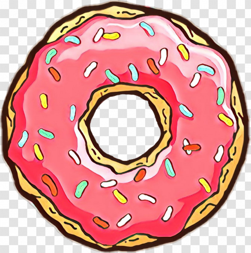 Pink Doughnut Baked Goods Pastry Transparent PNG