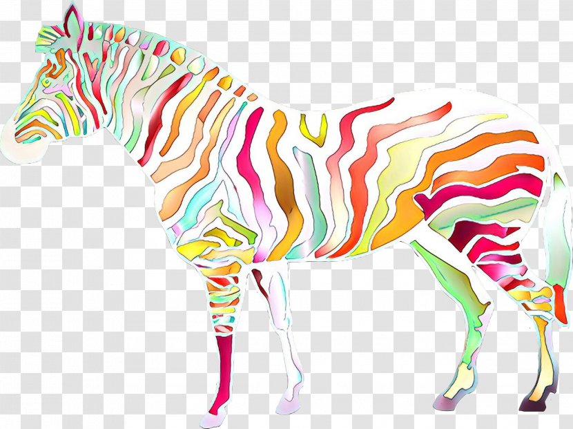 Zebra Cartoon - Neck - Wildlife Animal Figure Transparent PNG