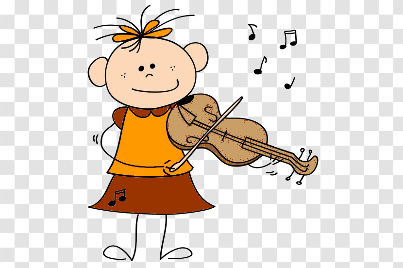 Cartoon Fiddle Violin Family Viola Pleased Transparent PNG