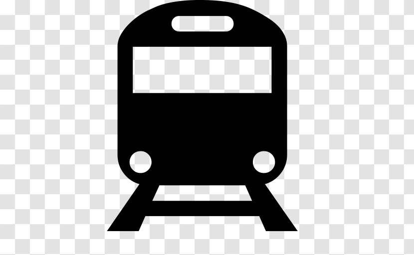 Train Icon - Rail Transport - Blackandwhite Vehicle Transparent PNG