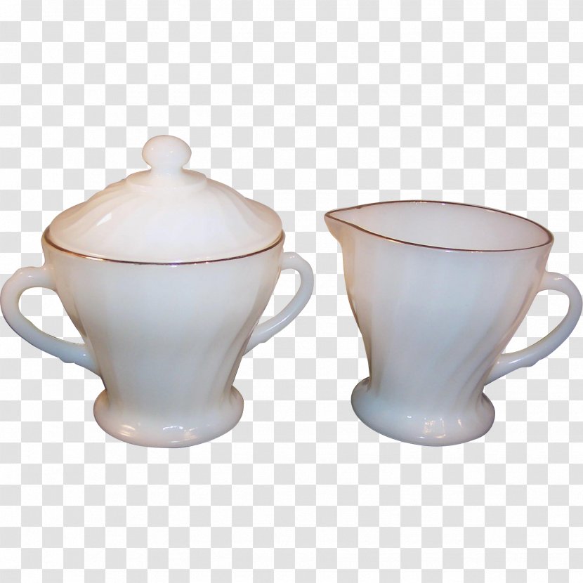 Coffee Cup Fire-King Anchor Hocking Creamer Porcelain - Serveware - Tableware Transparent PNG