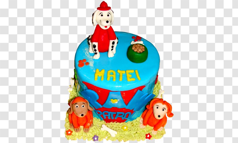 Birthday Cake Torte Sugar Decorating - Paste - Paw Patrol Tower Transparent PNG