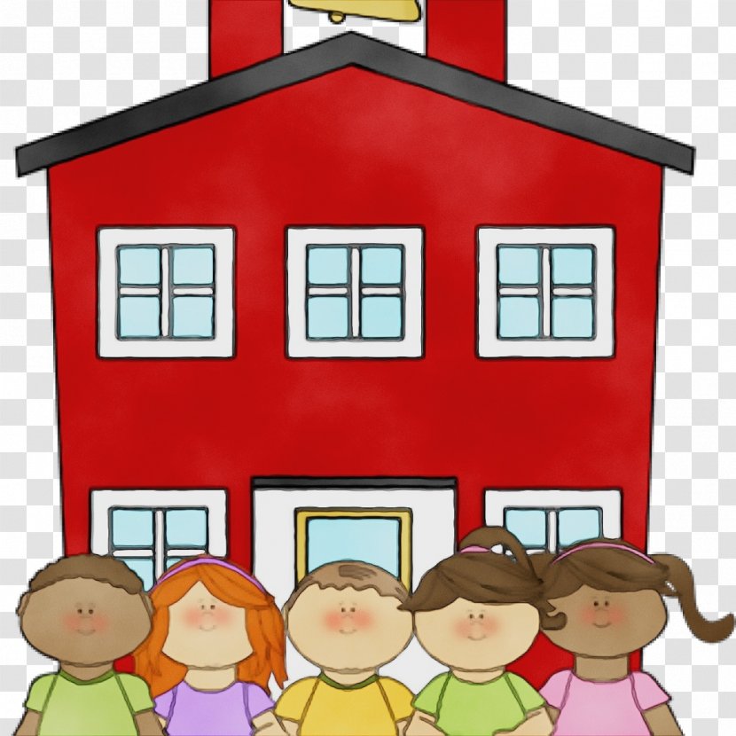 School Building Cartoon - Home - Child Transparent PNG