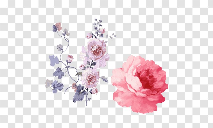 Watercolour Flowers Flower Bouquet Pink Watercolor Painting - Petal Transparent PNG