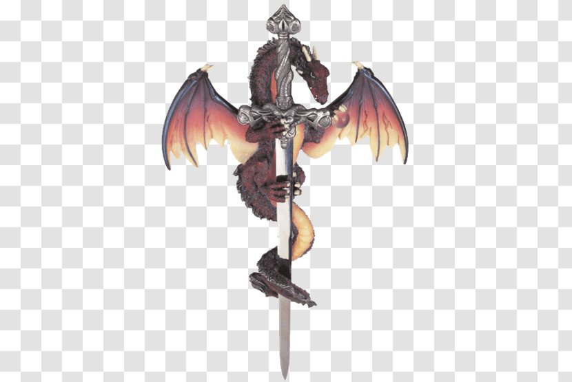 Figurine Sword Dragon Collectable Sculpture - Hand-painted Posters Transparent PNG