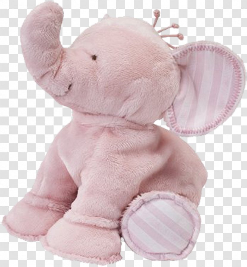 Stuffed Animals & Cuddly Toys Elephant Pink Plush - Silhouette Transparent PNG