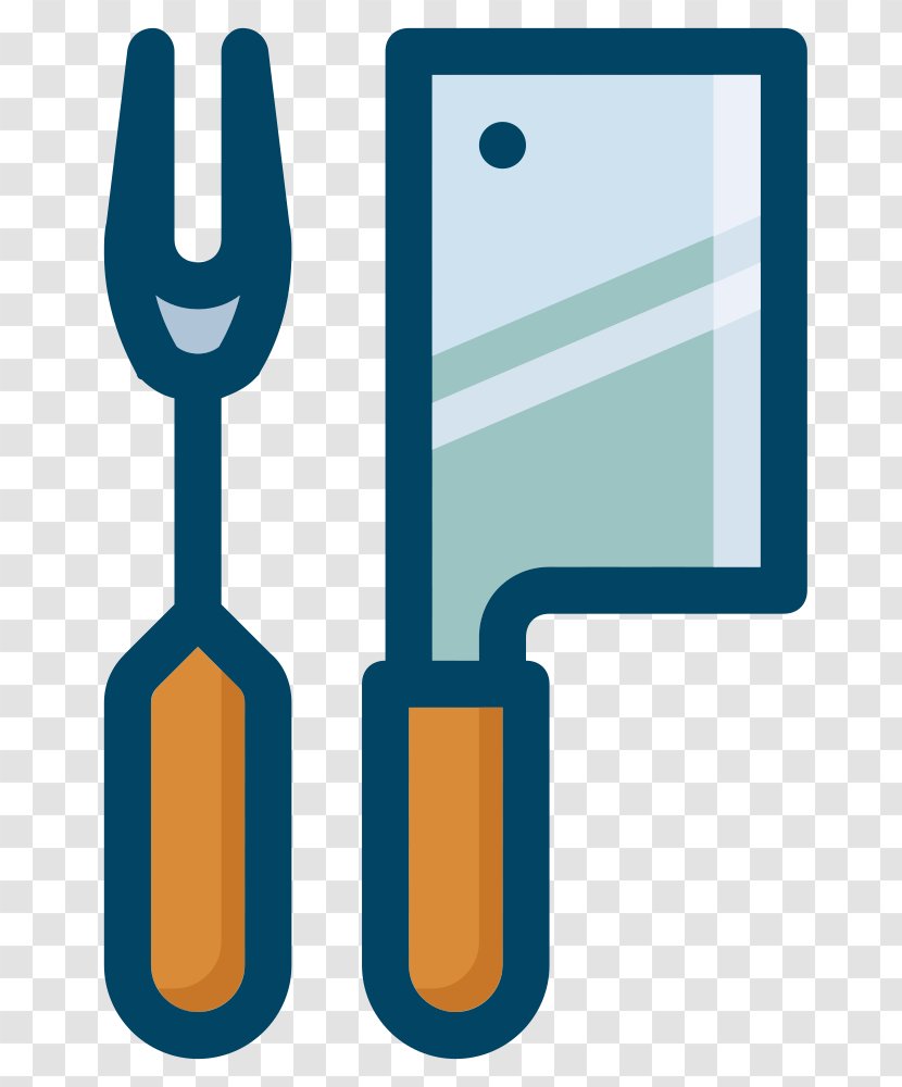 Cleaver Clip Art Fork Kitchen Utensil Knife - Cooking Transparent PNG