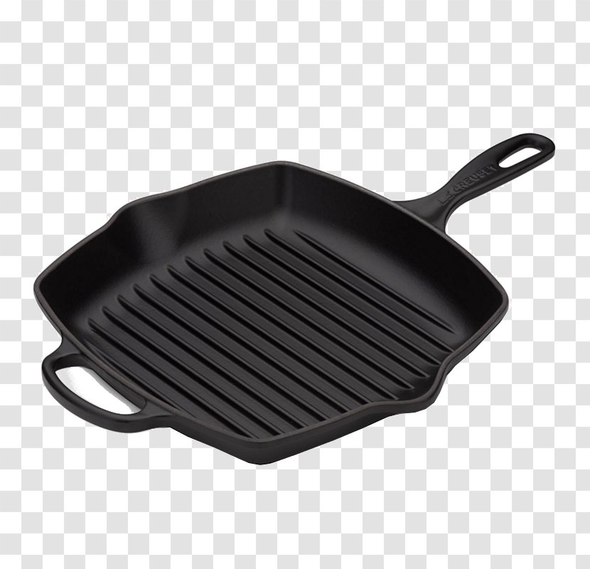 Frying Pan Barbecue Cast Iron Le Creuset Vitreous Enamel - Hardware Transparent PNG