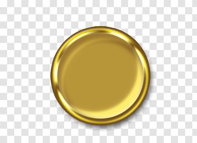 Brass Tableware Yellow Circle - Gold Seal Transparent PNG