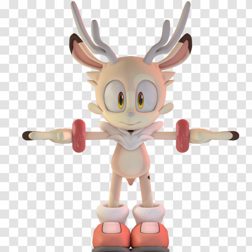Reindeer Animal Figurine Cartoon Character - Deer Transparent PNG