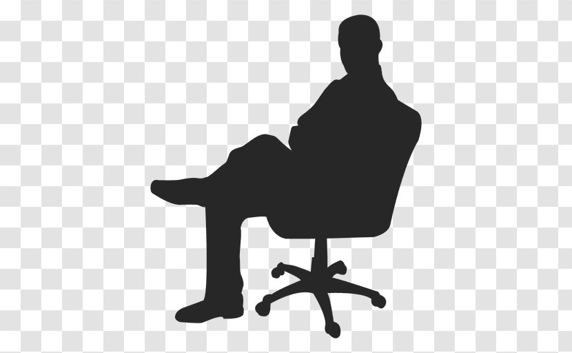 Chair Silhouette Clip Art - Sitting - Man Transparent PNG