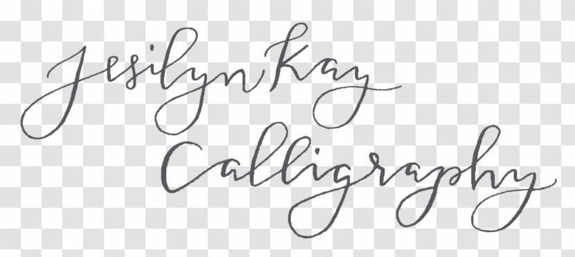 Jesilyn Kay Calligraphy Handwriting Logo Font - Celigrafi Transparent PNG