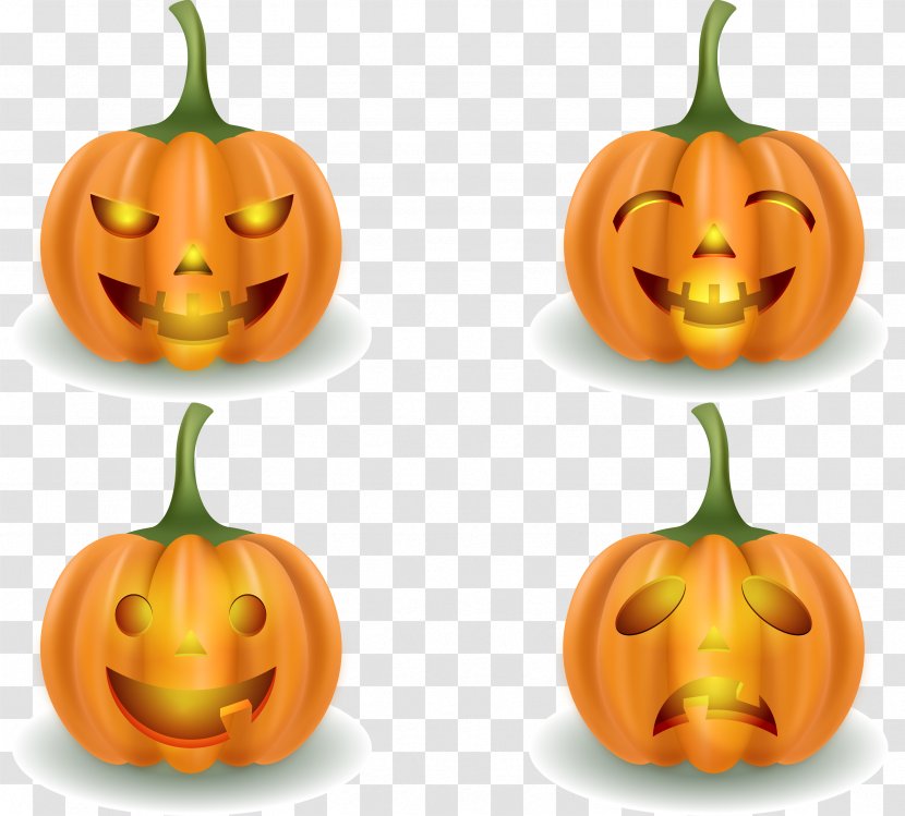 Jack-o-lantern Calabaza Halloween Pumpkin - Cucurbita - Horror Vector Transparent PNG