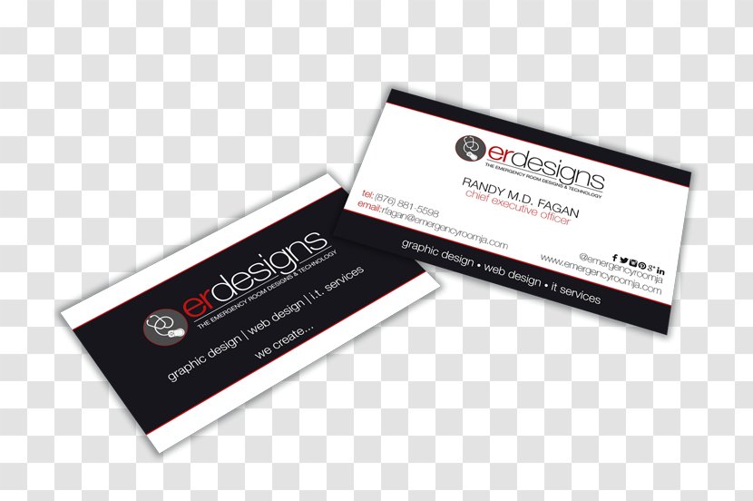 Business Card Design Graphic Cards ER Designs (The Emergency Room & Technology) - Personalized Transparent PNG