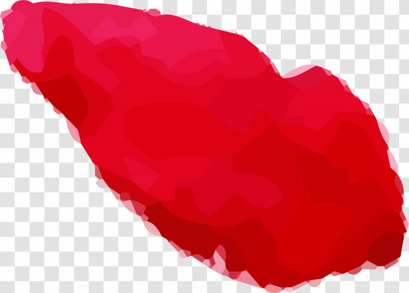 Heart Petal Valentines Day - Red - Hand Painted Water Color Graffiti Transparent PNG