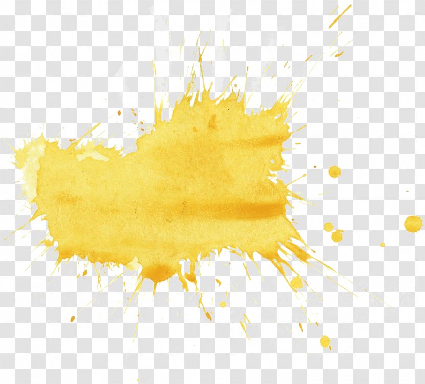 Desktop Wallpaper Yellow Clip Art - Silhouette - Splatter Transparent PNG