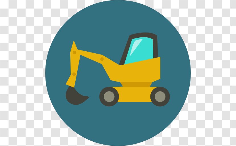 Excavator Architectural Engineering Icon Design - Technology - Yellow Transparent PNG