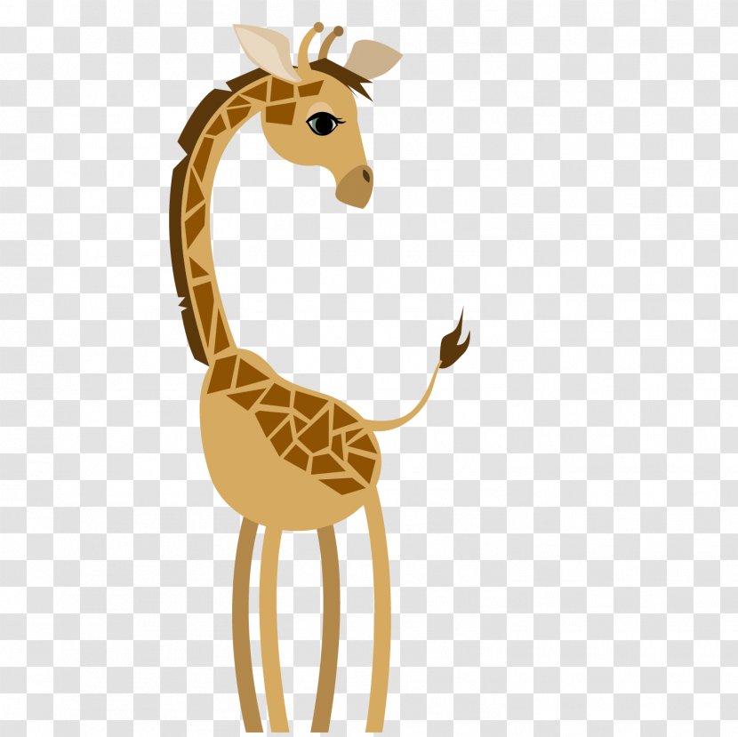 Giraffe Cartoon - Deer - Cute Vector Transparent PNG