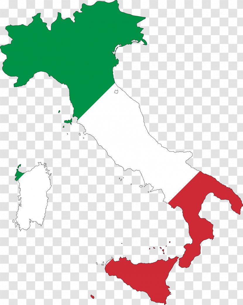 Flag Of Italy Map - The United States - Stroke Transparent PNG