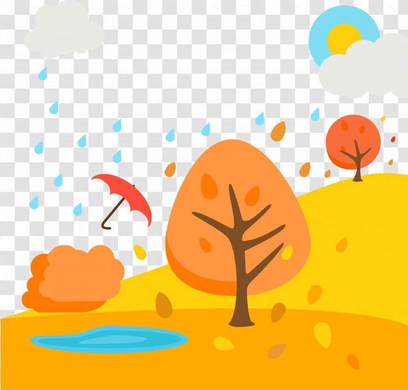 Landscape Autumn Euclidean Vector Illustration - Painting Transparent PNG