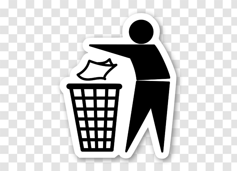 Rubbish Bins & Waste Paper Baskets Tidy Man Recycling - Symbol - Throwing Transparent PNG