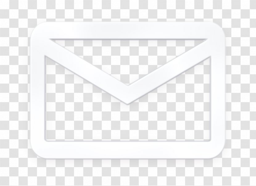 Email Icon Inbox Letter - Blackandwhite - Triangle Transparent PNG