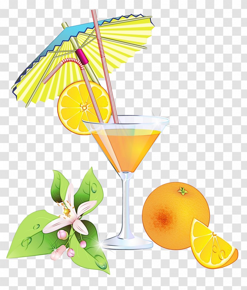 Cocktail Garnish Orange Drink Harvey Wallbanger Daiquiri Martini - Nonalcoholic Transparent PNG