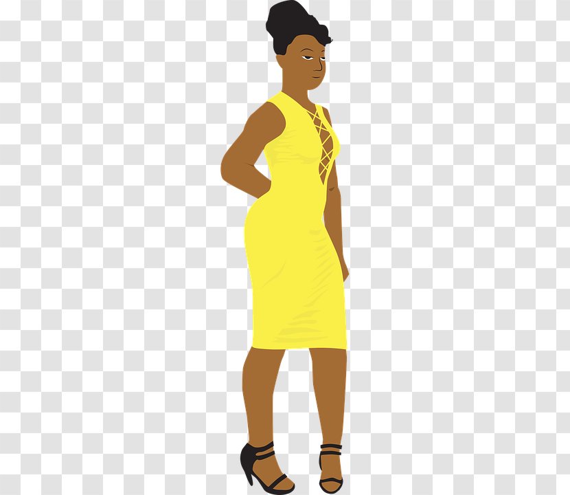 Yellow - Silhouette - Woman Transparent PNG