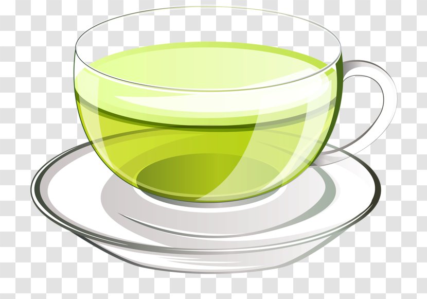 Green Tea Clip Art - Mug - Glass Cup Transparent PNG