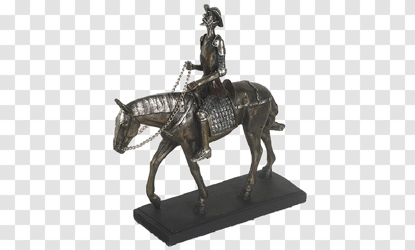 Horse Bronze Sculpture Knight - Statue - Don Quijote Transparent PNG
