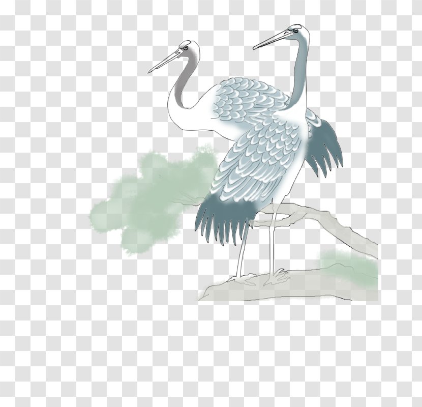Crane Bird Zun - Fujian White Transparent PNG