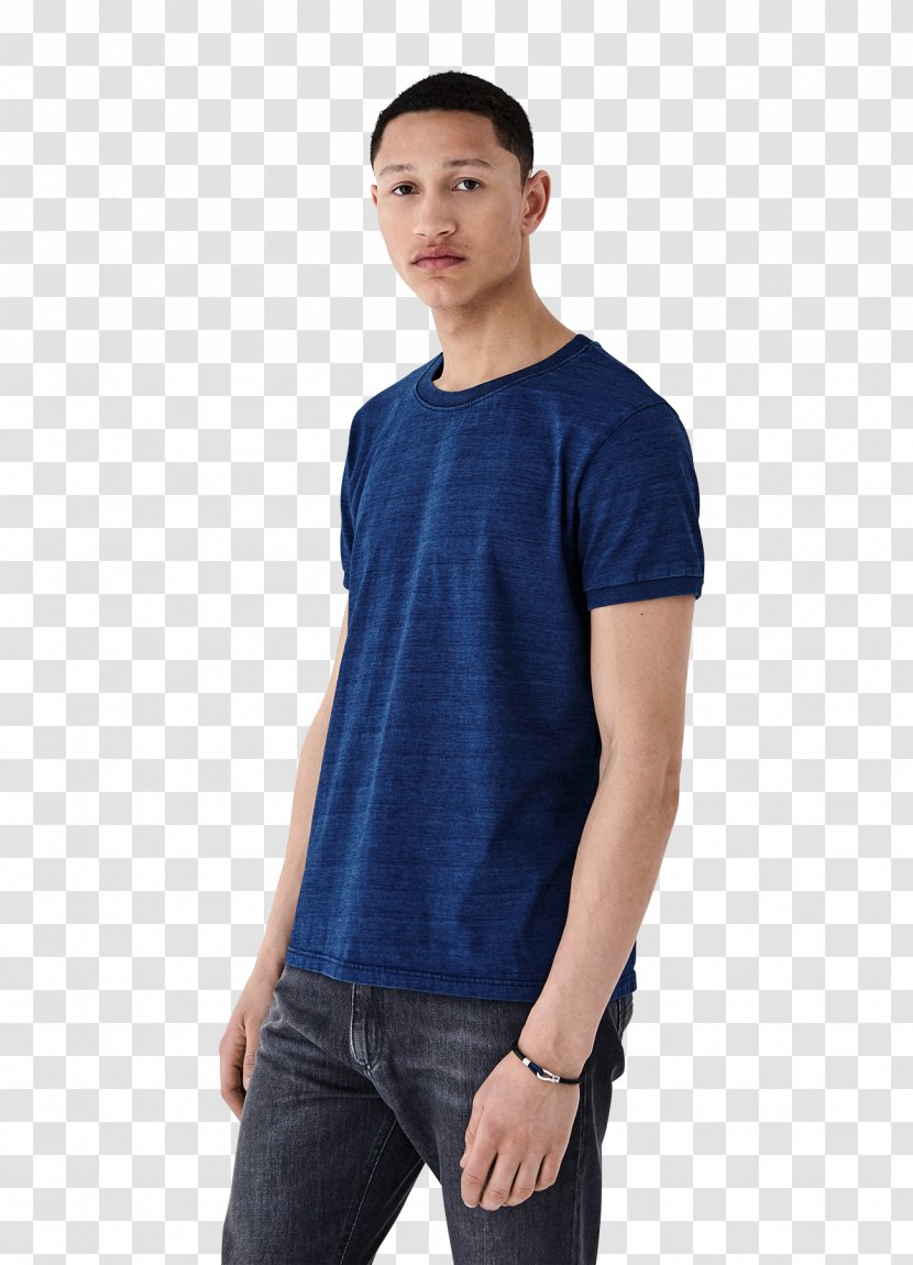 Long-sleeved T-shirt Shoulder Denim - Neck Transparent PNG
