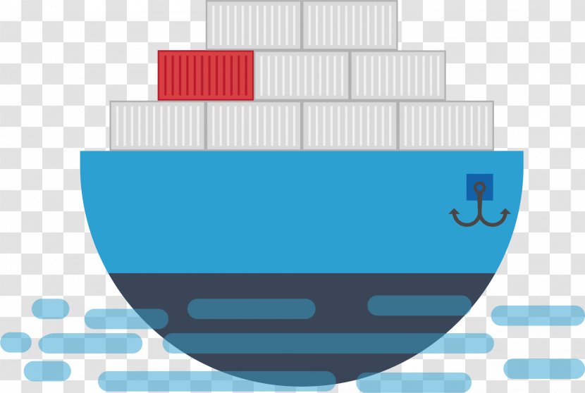Ship - Rectangle - Blue Vector Transparent PNG