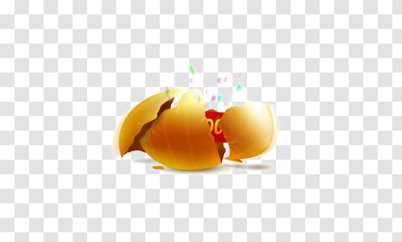 Chicken Egg Drop Soup - Fruit - Cracked Golden Inside Award Transparent PNG