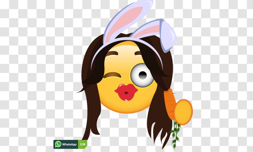 Rabbit Emoticon Smiley Emoji WhatsApp - Easter Bunny Transparent PNG