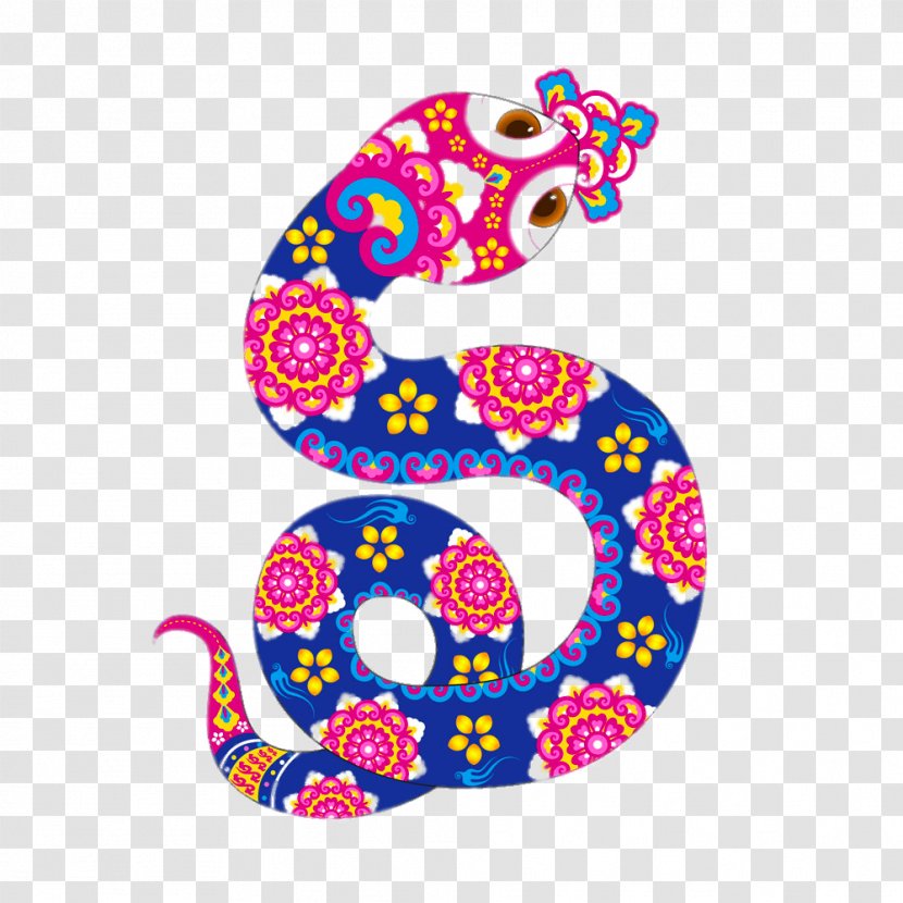 Snake Chinese New Year Cartoon Illustration - Color Zodiac Transparent PNG