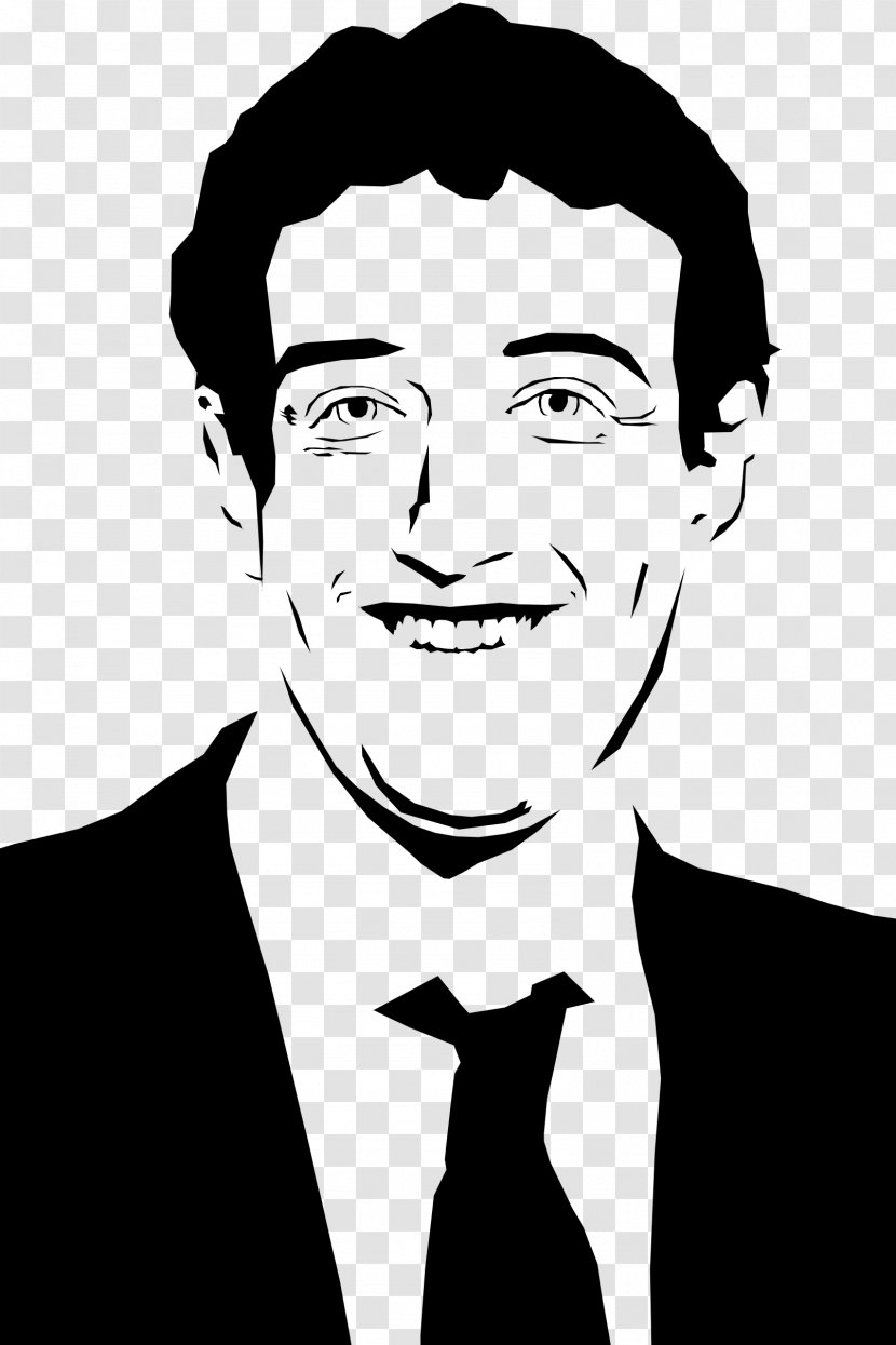 Art Facebook Stencil - Black - Mark Zuckerberg Transparent PNG