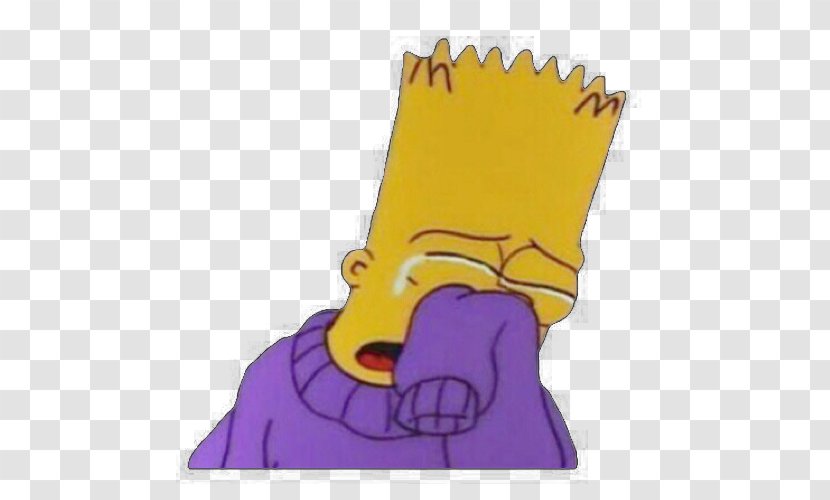 Bart Simpson Homer Lisa Sadness - Purple Transparent PNG